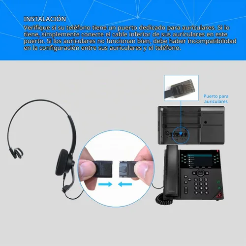 Vista 7 de IPD IPH-160 Auriculares para teléfono con micrófono con cancelación de 160-BL-ESPUMA