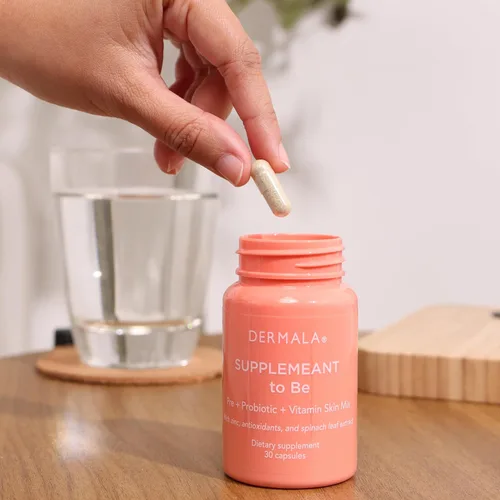 Vista 7 de Dermala #FOBO SUPPLEMEANT to Be - Suplemento para el acné Todos los prebióticos diarios naturales, vitaminas y vitaminas para la piel con zinc