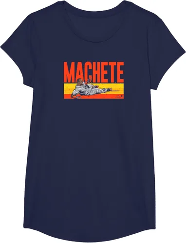 Vista 4 de Martin Maldonado - Machete - Camiseta de béisbol Houston, Azul / Patchwork, S