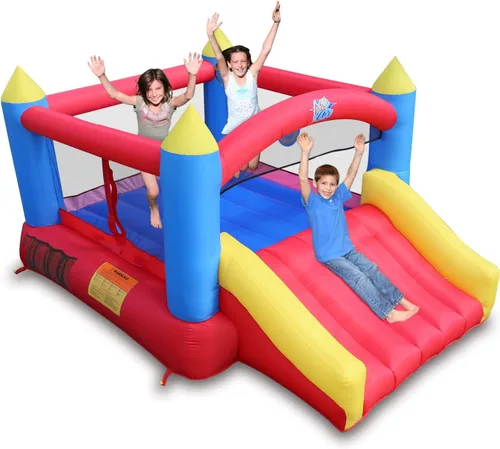 Vista 5 de ACTION AIR Casa de Salto Inflable, Saltador Inflable Sin Soplador de Aire, Se Necesita Soplador de 450W/0.6HP para Operar, Duradero Cosido