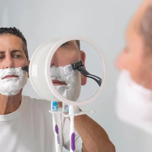 Vista 7 de Zadro Espejo de aseo sin niebla ajustable para barba y cabello facial de hombre