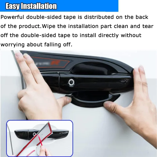 Vista 5 de Accesorios exteriores personalizados para Honda Civic Hatchback/Type R 2016 2017 2018 2019 2020 2021 ABS manija de puerta cubierta de tazón