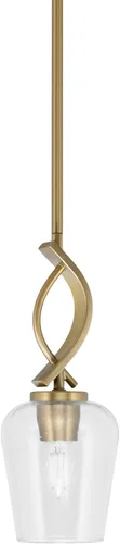 Vista 66 de Toltec Lighting Cavella Stem Colgado Mini colgante, acabado grafito, vidrio de muselina blanca de 4 pulgadas