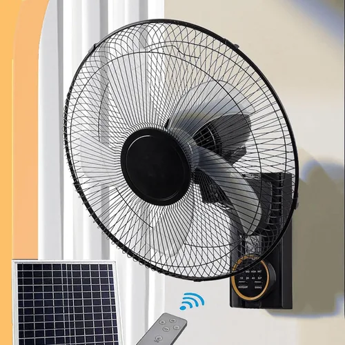 Vista 8 de Ventilador solar montado en la pared de 16 pulgadas, batería de gran