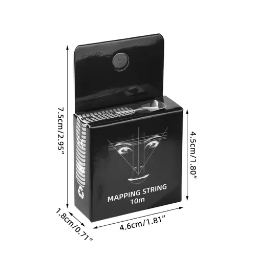 Vista 7 de JimKing Cuerda de mapeo de cejas, herramienta de medición de cejas, cuerda de microblading preentintada, línea de mapa premium para modelado