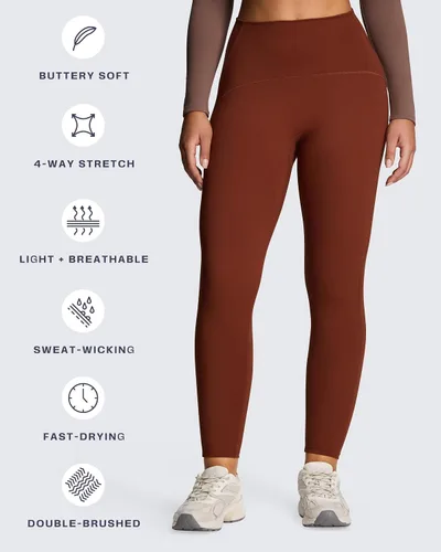 Vista 4 de Aoxjox Leggings de entrenamiento de cintura alta para mujer, control de abdomen, cintura alta, pantalones de yoga Scarlett suaves