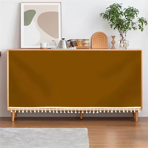 Vista 15 de SK Studio Cortinas cortas para cocina, cortina de privacidad para armario, a prueba de polvo, cortinas para debajo del fregadero, para cocina, Beige