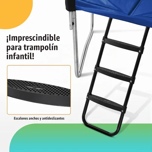 Vista 7 de Exacme Trampolín Rectangular de 7X10 8X12 9X14 Pies para Niños, Aberturas de Cerramiento Dobles, Trampolín Rectangular Pequeño para Exteriores