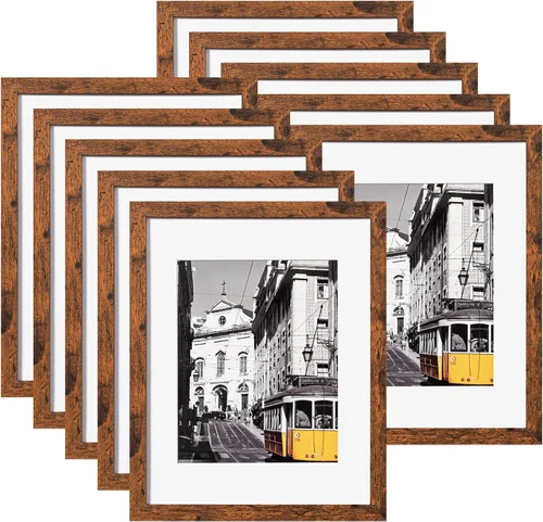Vista 129 de eletecpro Juego de 5 marcos de fotos de 8 x 10 pulgadas, collage de fotos, decoración de pared, fotos de 5 x 7 con paspartú o de 8 x 10 pulgadas sin
