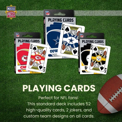 Vista 2 de MasterPieces NFL Cartas de Juego – Baraja de Fútbol de los 49ers de San Francisco con Licencia Oficial para Adultos y Niños – Colección Premium