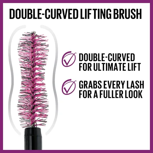 Vista 2 de Maybelline The Falsies Lash Lift - Máscara impermeable + paquete de agua micelar Garnier SkinActive, incluye 1 máscara en negro marrón y 1 removedor