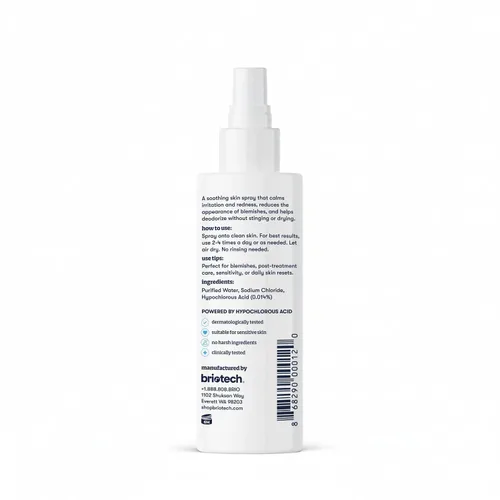 Vista 7 de BRIOTECH Aerosol Tópico para la Piel, Spray de Ácido Hipocloroso para Piel Sensible, Bruma Facial HOCl, Apoyo Total del Cuerpo Contra la Irritación