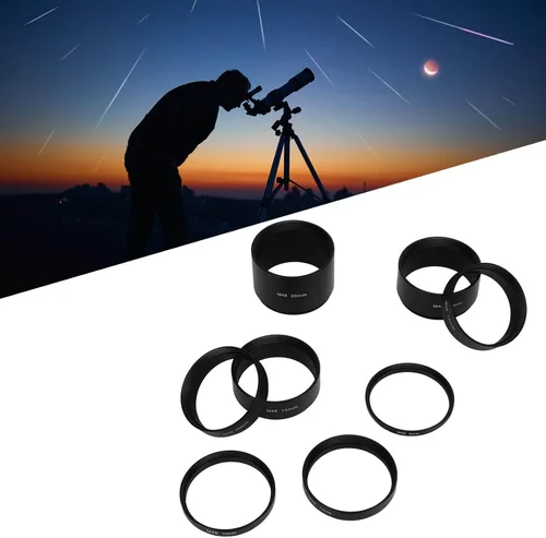 Vista 5 de Juego de tubos de extensión para telescopio, 8 piezas M48X0.75 Kit de tubo de extensión de longitud focal 3 5 7 10 12 15 20 1.181 in anillo