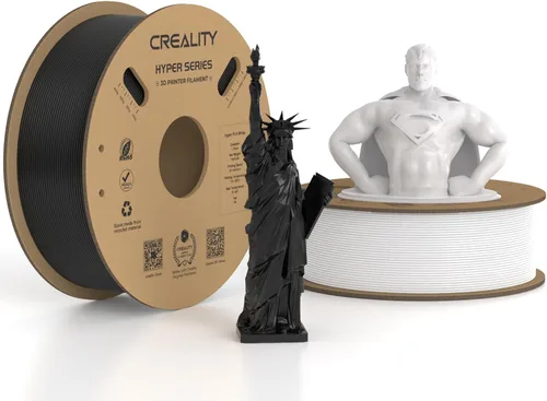 Vista 27 de Filamento PLA oficial de Creality Hyper de 1.75 mm, filamento PLA de alta velocidad de 30-600 mm/s para impresora 3D rápida, precisión dimensional