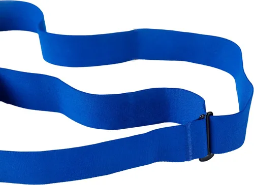 Vista 3 de Paquete de 2 correas de pecho de repuesto para monitor de frecuencia cardíaca grande (azul marino y gris), correa de pecho ajustable suave