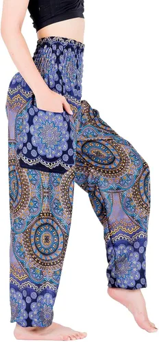 Vista 2 de LOFBAZ Vivid Yoga Harem Pantalones para Mujer Boho Hippie Lounge Pijamas India Beach