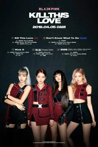 Vista 2 de Blackpink - Mata a este amor 2 mini álbum negro Ver. CD+1p pósterOn+52p PhotoBook+16p Photo Zine+10p libro de letras de acordeón + 4p PhotoCard+1p