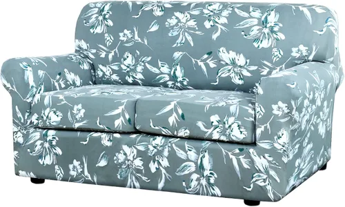 Vista 24 de H.VERSAILTEX Fundas de sofá superelásticas de 2 piezas para fundas de sillón, fundas de silla de sala de estar, con estilo moderno suave y grueso