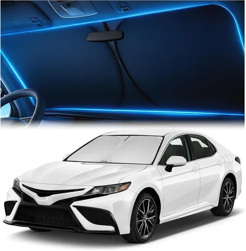 Vista 20 de Magnelex - Parasol para parabrisas para Tesla Model 3 y Model Y 2017-2026, parasol plegable para ventana de automóvil, cubierta de visera térmica