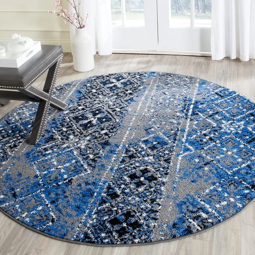 Vista 46 de SAFAVIEH Alfombra de área 8x10 - Colección Adirondack - Grande - Negro y plateado, diseño marroquí bohemio, no suelta pelusa y fácil de limpiar