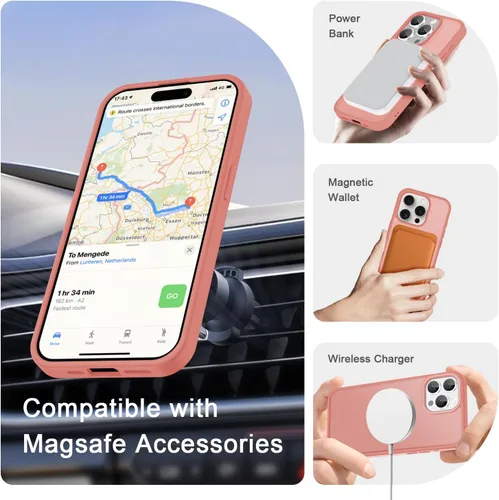 Vista 620 de Funda para Google Pixel 10 Pro XL, cubierta magnética mate, color negro Fit for MagSafe, Screen Protector included, Shockproof Military Grade