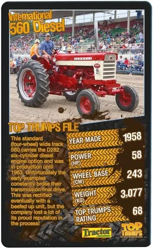 Vista 3 de 30 mejores tractores Top Trumps juego de cartas