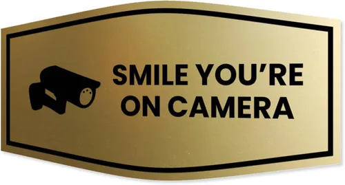 Vista 55 de Fancy Smile You're On Camera Letrero (negro) - Mediano (1 unidad)