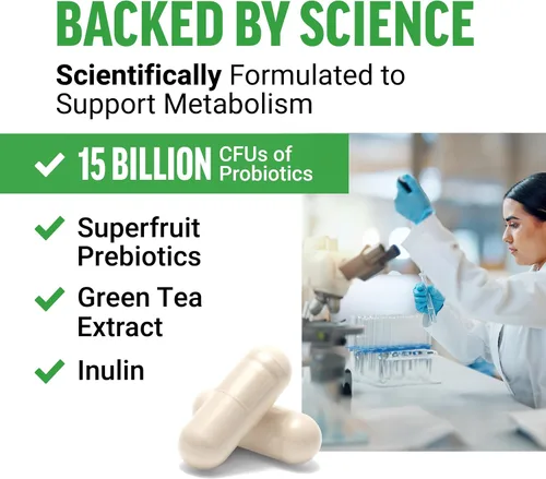 Vista 3 de Force Factor ProbioSlim Probióticos extra fuertes para mujeres y hombres con 30 mil millones de UFC de probióticos para la salud digestiva, alivio