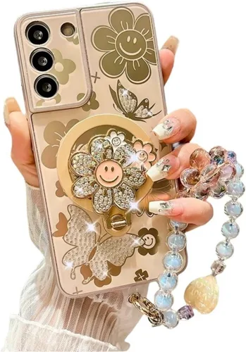 Vista 10 de Funda para Samsung Galaxy A16 5G para mujeres y niñas con correa colgante para teléfono [Compatible con Magsafe] [Protector de lente de cámara]