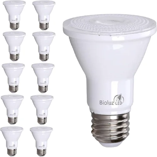 Vista 8 de Bioluz LED PAR20 Bombillas LED de luz diurna de 5000K, 90 CRI, bombilla LED regulable, 5.5W = reemplazo de 75W, base estándar E26, ángulo de haz