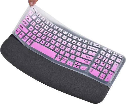 Vista 14 de Logitech Wave Keys MK670 Combo - Funda para teclado Logitech Wave Keys, funda protectora ergonómica inalámbrica para teclado, accesorios de piel