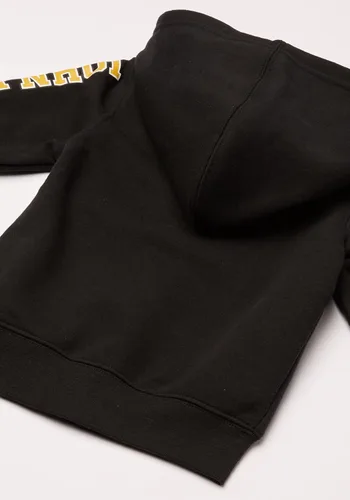 Vista 2 de John Deere Sudadera con capucha Tractor de vellón con cremallera frontal para niños pequeños, Negro