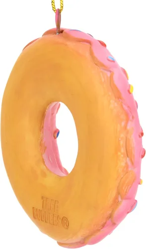 Vista 5 de Tree Buddees Adorno navideño de donut rosa con chispas