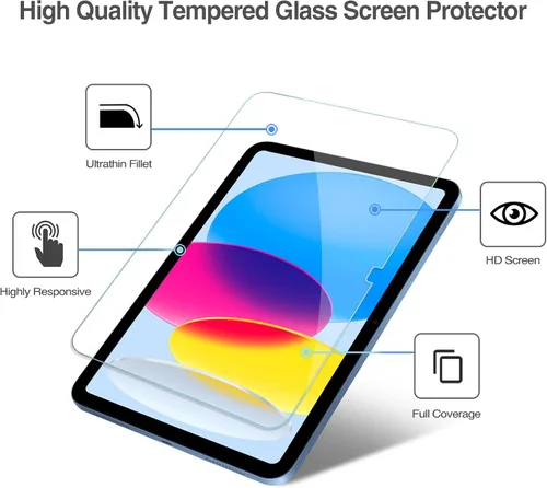 Vista 4 de ProCase Paquete de 1 protector de pantalla para iPad A16 2025 de 11ª/10ª generación 2022 (11 pulgadas/10.9), protector de película de vidrio