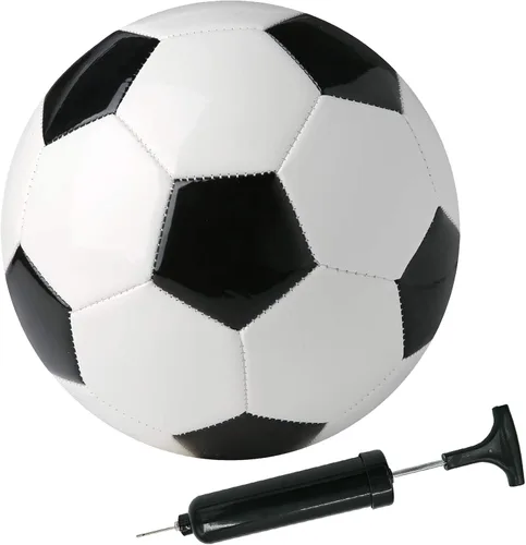 Vista 11 de Balón de fútbol tamaño 3, 4, 5, para niños, jóvenes, adultos, para divertirse, de cuero resistente al desgaste, viene con inflador, práctica