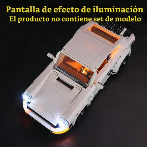 Vista 4 de GEAMENT - Kit de luces LED para el nuevo Porsche 911 2021, compatible con el modelo LEGO 10295 Creator Expert (juego de modelos no incluido)