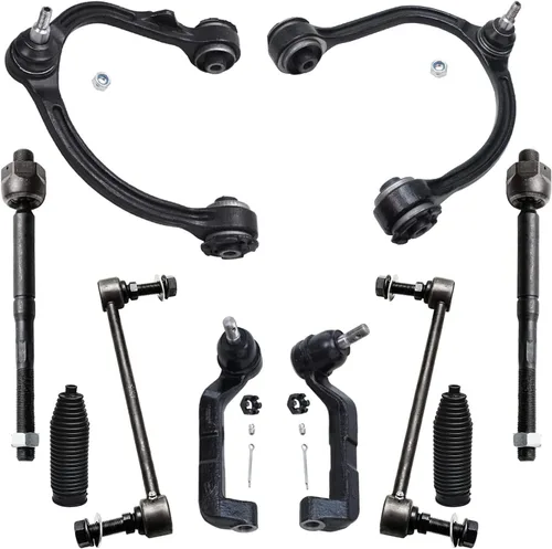 Vista 68 de Detroit Axle - Kit de suspensión delantera de 10 piezas para Chevrolet Trailblazer GMC Envoy 2004-2007 2005 2006 Soportes de brazo de control
