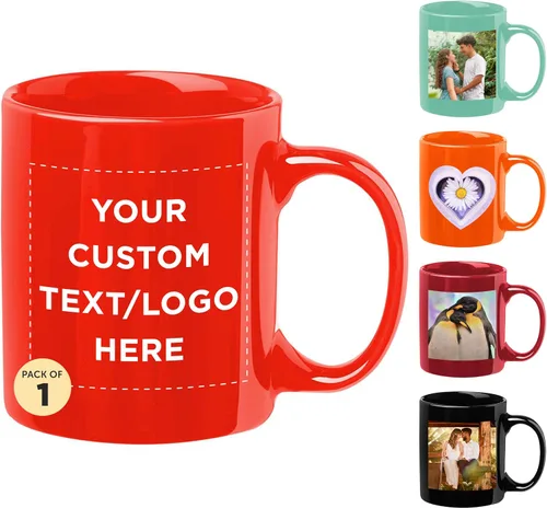 Vista 18 de Tazas de café de cerámica personalizadas para el Día del Padre, 11 onzas, juego de 10/50/100, paquete personalizado a granel, juego de tazas de café
