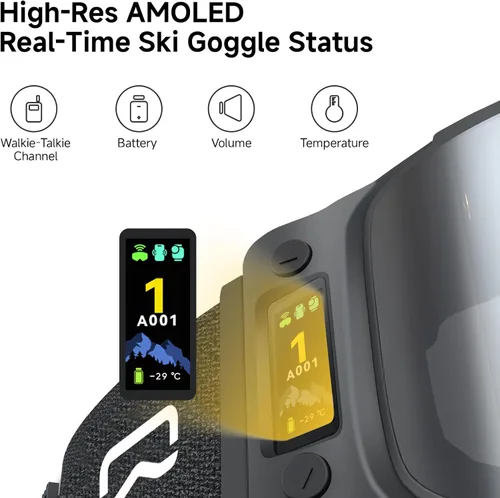 Vista 7 de Multifunctional Smart Wireless Ski Goggles with Walkie-Talkie, Anti-Fog Zeiss Lens, Music & Call Function