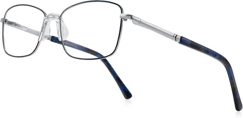 Vista 12 de RB. Pilot - Lentes de lectura para mujer, bloqueo de luz azul, lentes de computadora con bisagra de resorte, marco de metal, patas de acetato Puente