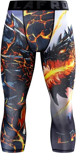 Vista 5 de LAFROI Leggings de compresión 34 para hombre con Pcoketsin bolsillo-YSK10