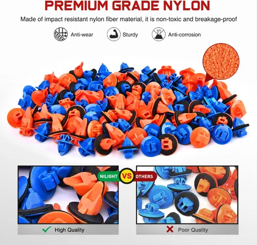 Vista 4 de Nilight 100 piezas de clip de moldeo basculante y clip de moldeo de llanta con sellador para reemplazar Toyota 75495-35010 75397-35010, 2 años