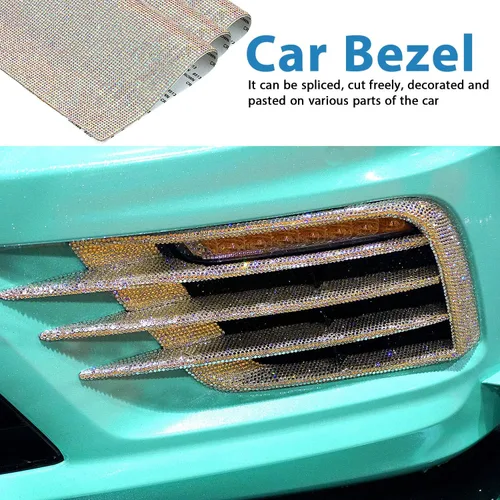 Vista 7 de Outus 12000 Piezas Lámina de Pedrería Brillante Calcomanía de Pedrería DIY para Decoración de Automóvil Calcomanía Autoadhesiva de Gemas de Cristal