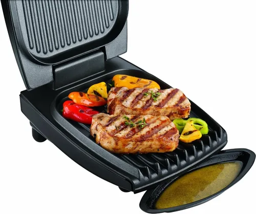 Vista 2 de George Foreman GR20B - Parrilla clásica para 4 porciones, color negro