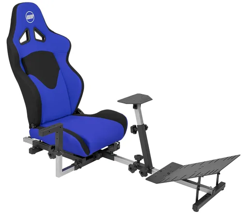 Vista 2 de OpenWheeler GEN3 Racing Wheel Stand Cockpit Blue on Black Fits All Logitech G923 G29 G920 Thrustmaster Fanatec Wheels Compatible with Xbox One