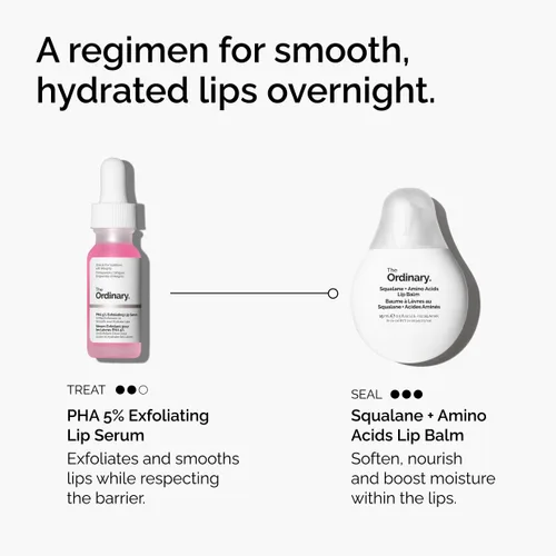 Vista 5 de The Ordinary Squalane + Aminoácidos Bálsamo labial hidratante para labios, codos y cutículas, 0.5 onzas líquidas