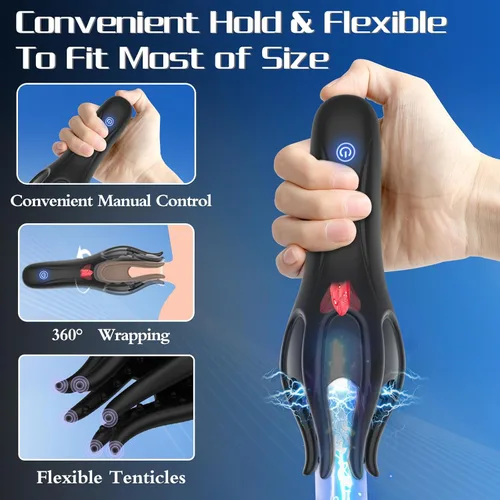 Vista 7 de Masturbador masculino Juguetes sexuales para hombres, vibrador de pene masculino para hombres con lamer la lengua, Masterbater Juguete sexual