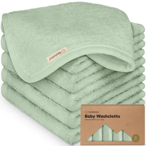 Vista 22 de Paquete de 6 paños de viscosa suave y absorbente de bambú para cara, cuerpo, toallas de bebé para recién nacidos, niños, niños pequeños, bebés