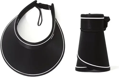 Vista 10 de Sombreros con visera para el sol para mujer, ala ancha, protección UV+50, gorra de playa plegada para un fácil transporte