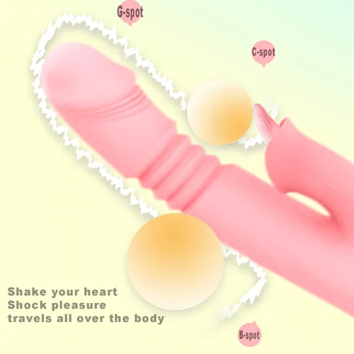 Vista 4 de Vibrador con función de calefacción y lengua de punto G, juguetes sexuales para mujeres, juguetes de empuje/estimulador sexual para mujeres